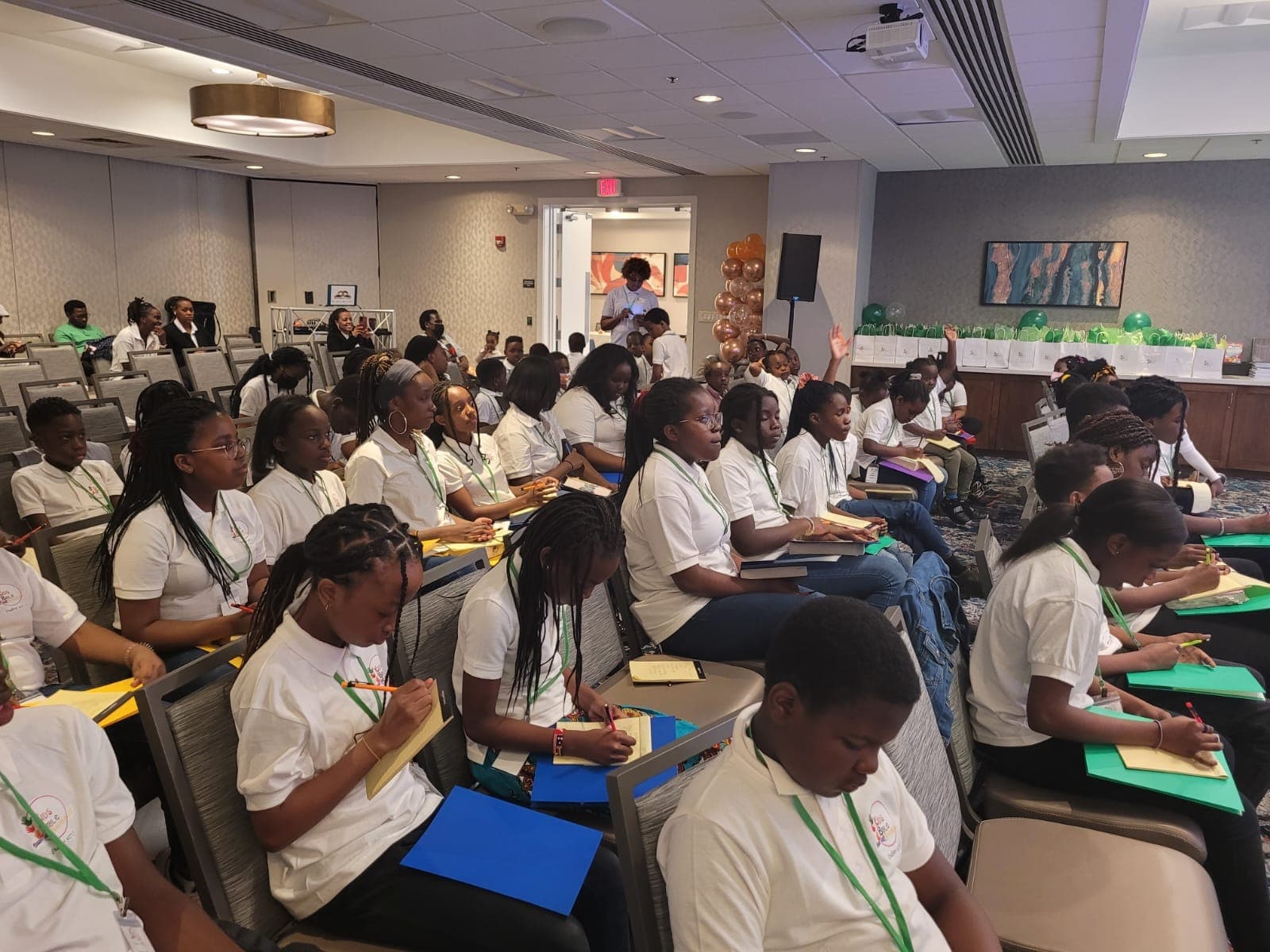 Young people gathered for an HESM mentorship workshop
